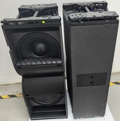 double 12 inch 2 way pro audio 600w bi amp line array speaker