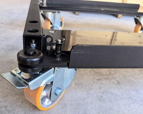 Black Bass Wheel Industrial Heavy Duty Blue Orange Brake Wheel